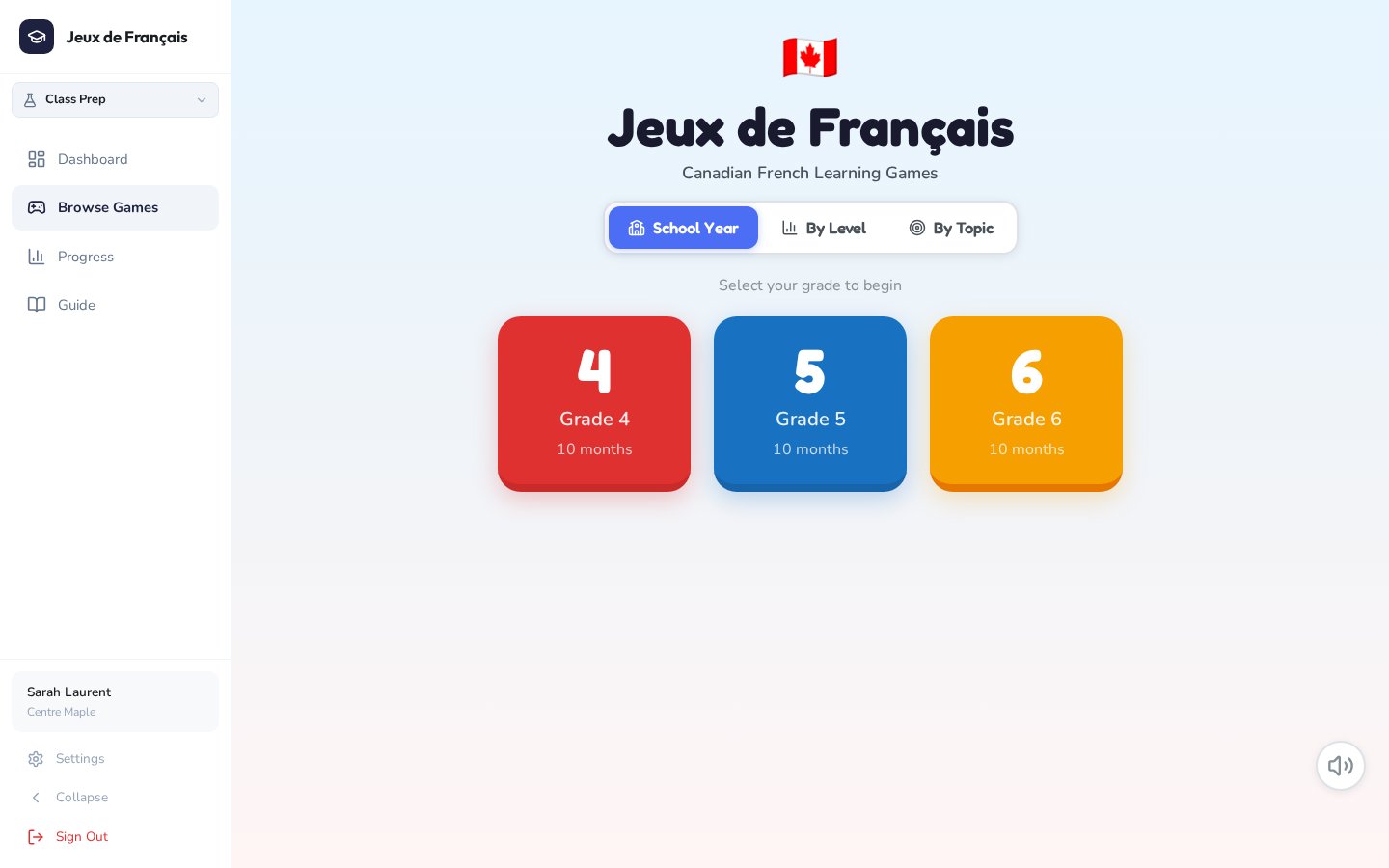 FrenchBoard on a classroom smartboard